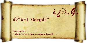 Ábri Gergő névjegykártya