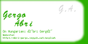 gergo abri business card